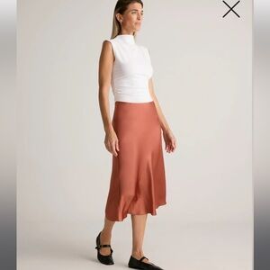 Quince washable silk midi-skirt